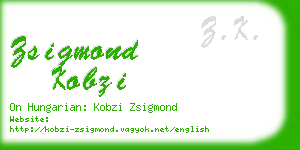 zsigmond kobzi business card